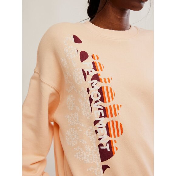 🆕 FP MOVEMENT All Star Logo Pullover / Peach Pastel - Picture 1 of 6